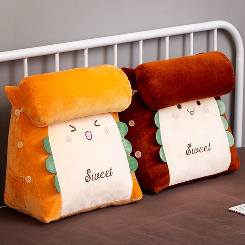 334식빵 삼각등쿠션, 브라운