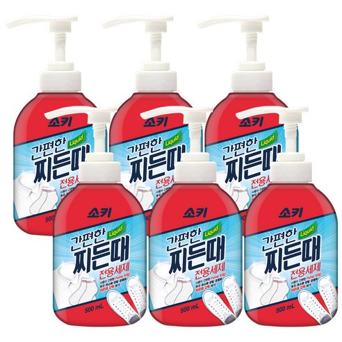 무궁화 소키 간편한 찌든때 전용세제 500ml, 6개