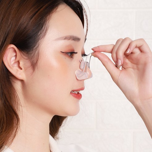 [케이스 증정] GlowUP 코 집게 콧대 교정기 고급형, 투명, 2개