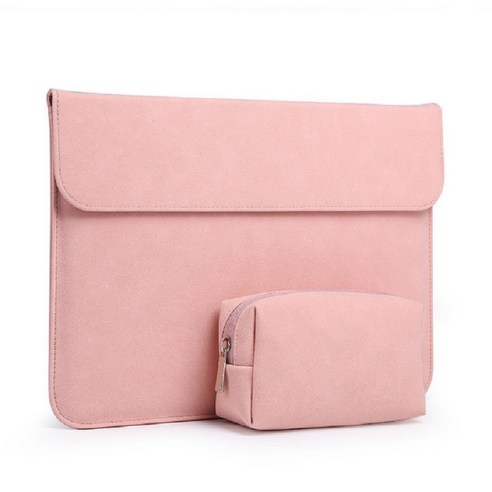 13인치 14인치 노트북 태블릿 호환 파우치 케이스 가방, 핑크-파우치set