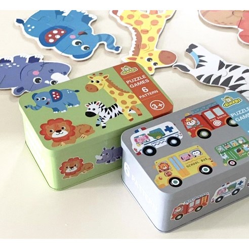 시온스타 유아 아기 첫 원목퍼즐 동물 자동차 컬러퍼즐 어린이집 선물 퍼즐블럭 Best Top5