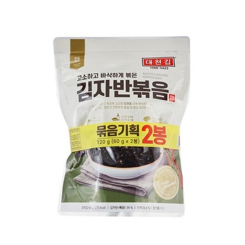 대천 김자반 볶음 60G x 2봉, 2개