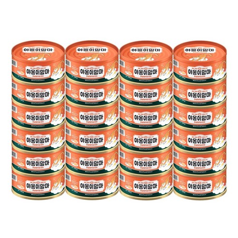 야옹이맘마 고양이 습식 간식 캔, 흰살참치와 연어 (160g), 160g, 24개