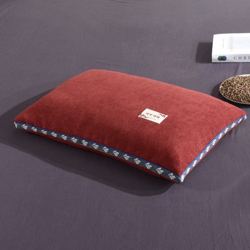 [LM] Whole Grain Buckwheat Shell Filling Pad Pillow Core Pure Buckwheat Inner Pillowcase Home Neck P, 35X55cm with, orange
