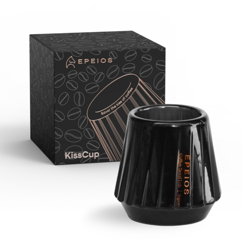 EPEIOS 에페이오스 테이스팅잔 키스컵 에스프레소 샷잔 + 기프트박스, 1세트, 잉크 블랙