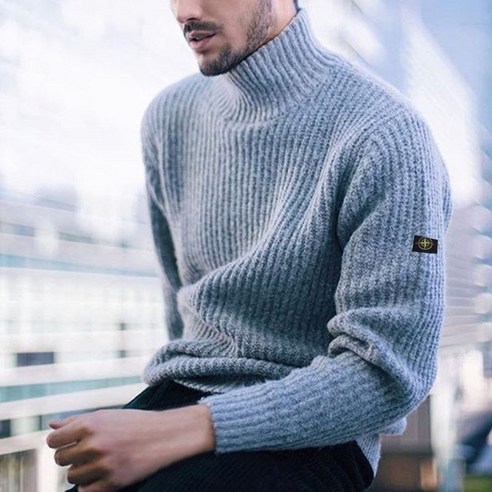 남성복 겨울 순색 야생 남성 터틀넥 패션 스웨터 M102