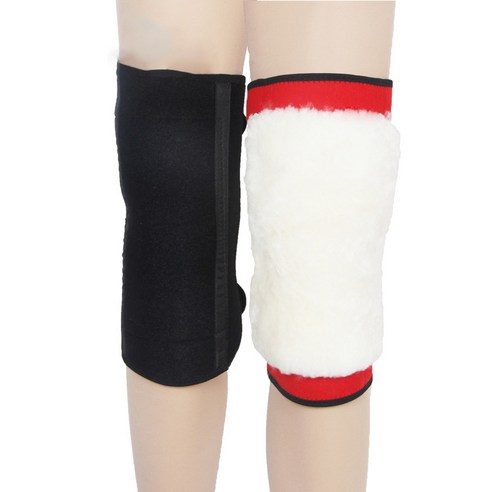 추위로부터 무릎을 보호하고 편안함을 유지하는 프리사이즈 100% 양모 무릎보호대
