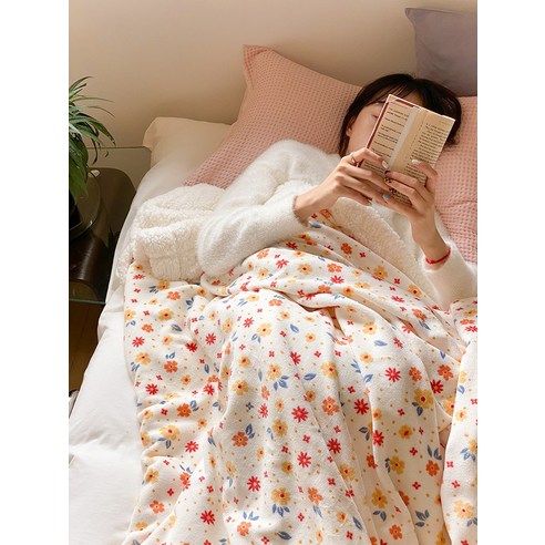 DFMEI 우유 양모 담요 두꺼운 겨울 담요 싱글 더블 레저 소파 담요 다기능 담요, Yehuan, {"패션의류/잡화 사이즈":"일반 담요 100*150Cm"}