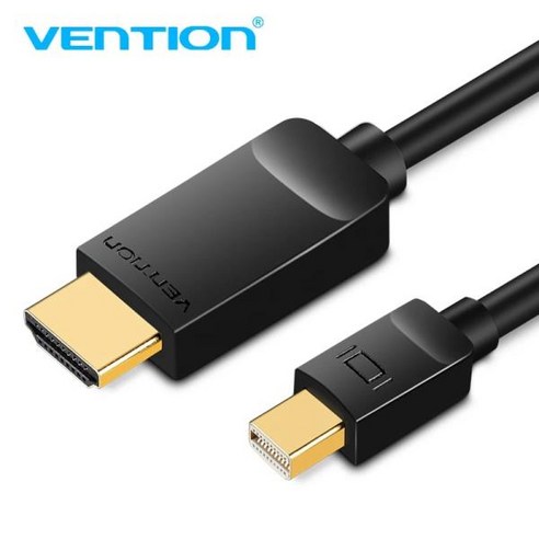 Vention-썬더볼트 미니 DP HDMI 케이블 디스플레이 포트 PC 맥북 HDTV 프로젝터 1080P 컴퓨터 TV 어댑터, [02] 2m, [01] Black, 01 Black_02 2m