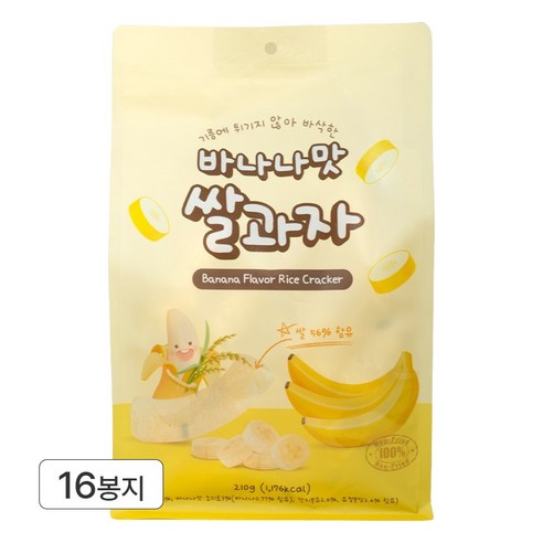 바나나맛 쌀과자, 16개, 210g