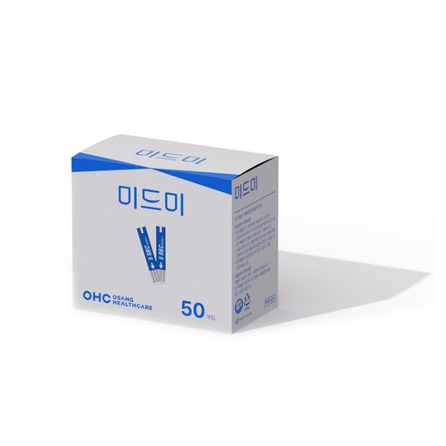 미드미 당뇨/혈당시험지 1박스 50매 (주)오상헬스케어, 50매입, 1개 - 혈당측정지 | 쿠팡