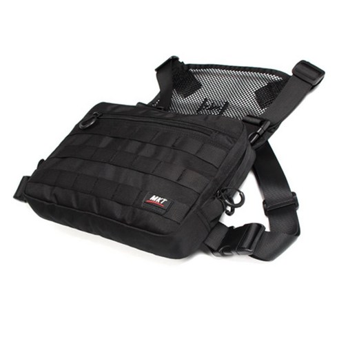 남성 메쉬 레저 12인치 태블릿 체스트백 가방 수납 힙쌕 전술 남성슬링백