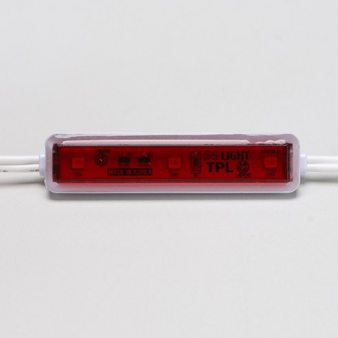 (100개) SS LED 3구 모듈 테두리실외전용 12V(5CM) 적색 TR3, 100개