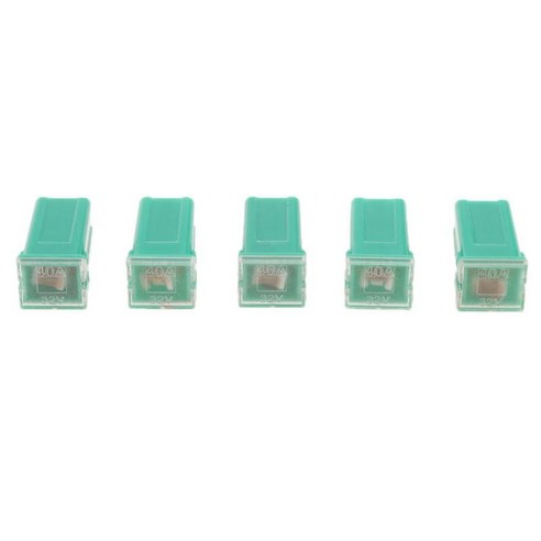 자동차 차량용 5 조각 30A-60A 32V 플라스틱 케이스 FLF-M 여성 회로 PAL 퓨즈, 녹색, 40A, 설명