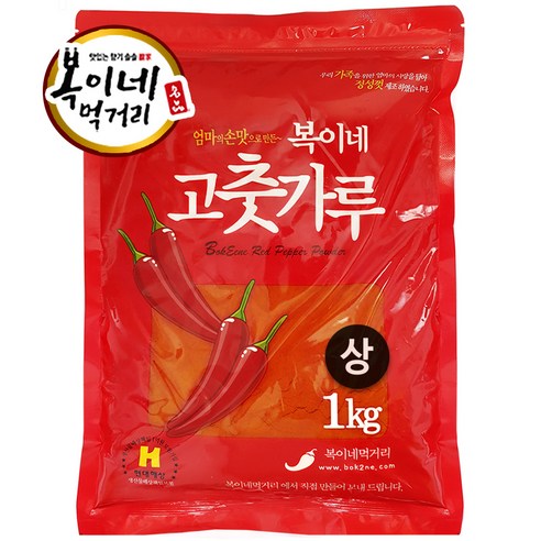 복이네먹거리 중국산 고추가루 보통맛 떡볶이 소스용 상, 1개, 1kg