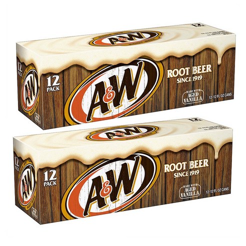 A;W 루트 비어 Root Beer Can 355ml 12캔 2팩 1세트