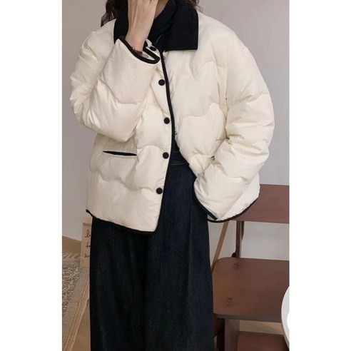납빠배색패딩