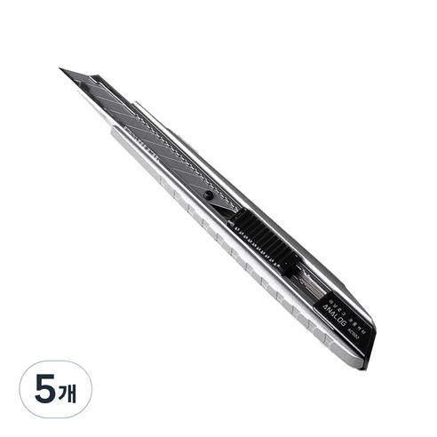 아날로그 페이퍼커팅 30도 커터칼 AC002, 메탈, 5개