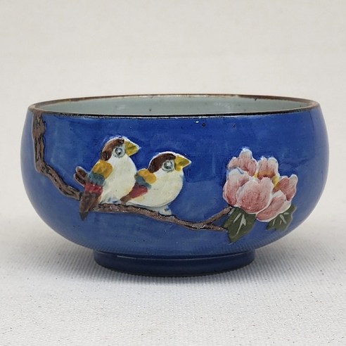 식탁 위에 피어나는 푸른 예술, 명품 목단 밥공기