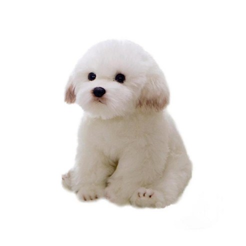 귀여운 박제 동물 애완 동물 인형 장난감 디스플레이 개 생일 선물 소년, 하얀색, PP면