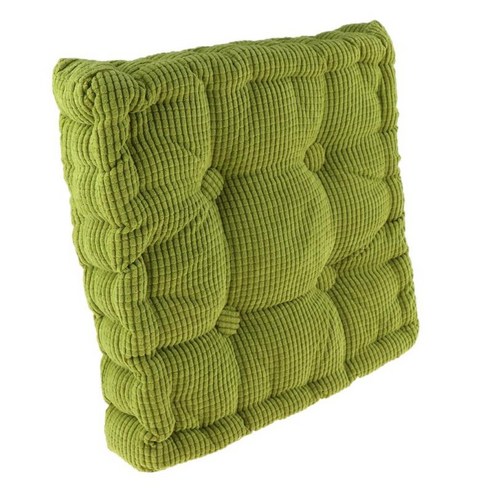 좌석 쿠션 메모리 스퀘어 의자 패드 베개 요가 쿠션 편안한 앉아 식사 의자 부드러운 시트 쿠션 패드, 녹색, 코튼