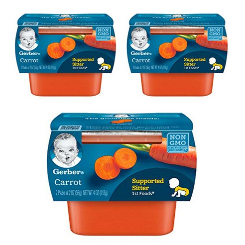거버 어린이 액상 식품 56g 2개입, 당근(Carrot), 3개