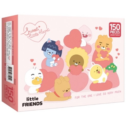 리틀프렌즈 직소퍼즐 150pcs: 스위트 리틀 하트, 150피스, 혼합색상