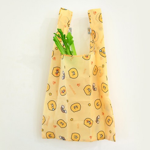 귀여움과 실용성을 갖춘 춘식이 폴딩 장바구니: 쇼핑의 즐거움을 더하다!