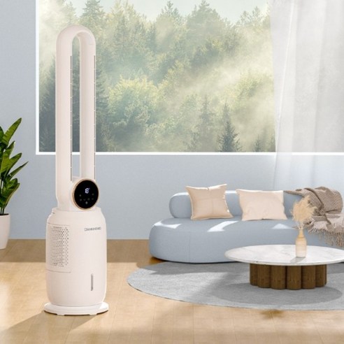  [KT알파쇼핑][알리오] 쿨링볼 휴대용 미니 선풍기 & 거울 목걸이 탁상겸용 폴딩타입, 색상:블루 날개없는선풍기 날개없는 선풍기 수냉식 무엽 타워형 미라클 팬 사무실 저소음 차이슨, 리모컨(고급업그레이드+이중정화)