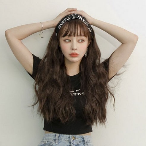 가발매니아 더썸 위그 블랑 푸드 통가발 하이소프트사 66cm, 초코브라운