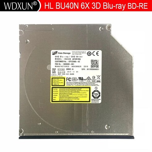 HL BU40N 노트북 4K HD UHD 6X 3D 블루레이 라이터 BD-RE SL DL TL QL 4X BDXL 100GB 128GB 버너 슬림 SATA 드라이브, [02] BU50N