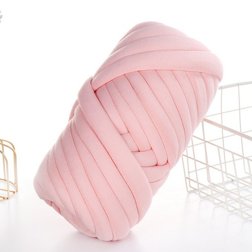 떨샵 자이언트얀 뜨개실 가방 만들기 DIY 패브릭 벨벳, 1kg, 기본-피치