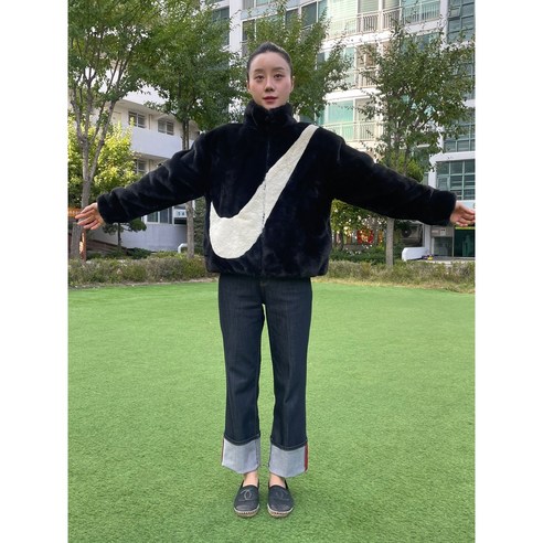 [그냥다팔려] 나이키 (W) 빅스우시 스포츠웨어 재킷 검정