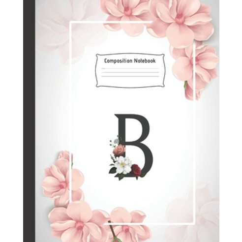 Composition Notebook: Cute College Ruled Line Paper Notebook Monogram ...