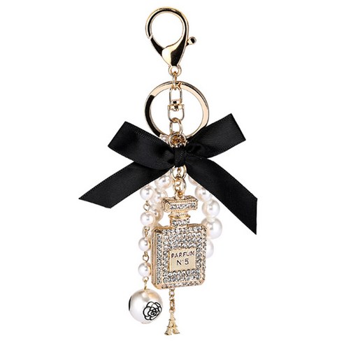 반짝이는 아름다움을 담은 작은 보물, 라일리 큐빅 향수병 키홀더 키링 샤넬키링