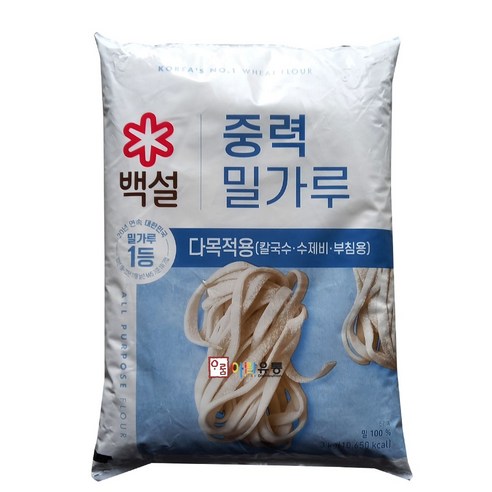 백설 중력 밀가루 3kg, 1개