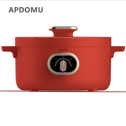 [2022년 50%} HOMEVIZ 친환경 PP 다용도 전기 라면 포트 휴대용 전기냄비 멀티 쿠커 3L kp-3+[평생 AS가능], 빨간