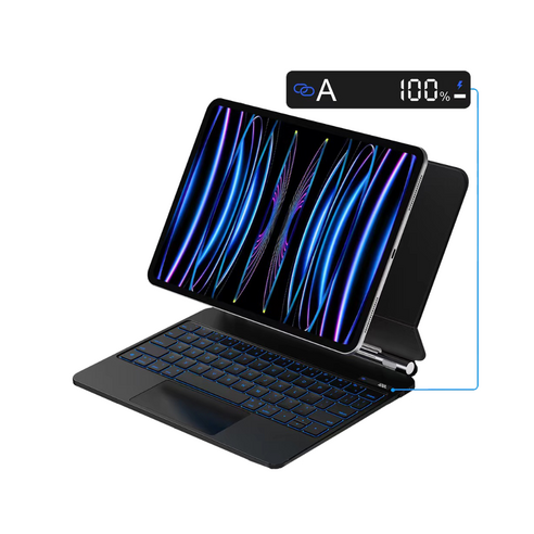 갤럭시탭을 위한 완벽한 동반자, 매직 블루투스 키보드 케이스로 생산성을 극대화하세요.