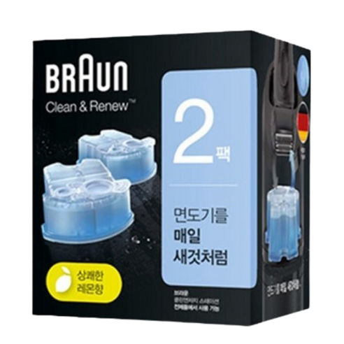 BRAUN 클린 앤 리뉴 면도기 세정액, CCR (8개입)