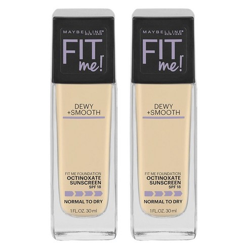 메이블린 핏 미 파운데이션 듀이 + 스무스 옥티녹세이트 노멀 투 드라이 30ml, 2개, 102 Fair Porcelain