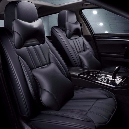 제이제이모터스 체어맨시트 커버 풀세트 체어맨w 뉴체어맨 3p세트 가죽시트 카바, 하이레스트 풀세트 블랙(쿠션포함), 1개