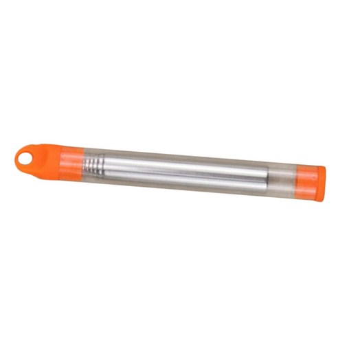 야외 화재 키트 도구 스테인레스 스틸 비상 타격 튜브 캠핑, 오렌지, 48.5cm
