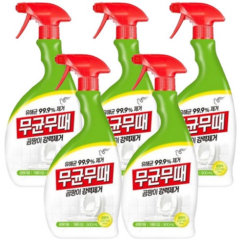 무균무때 곰팡이 강력제거 곰팡이용 세정제 900ml / 허브향, 4개