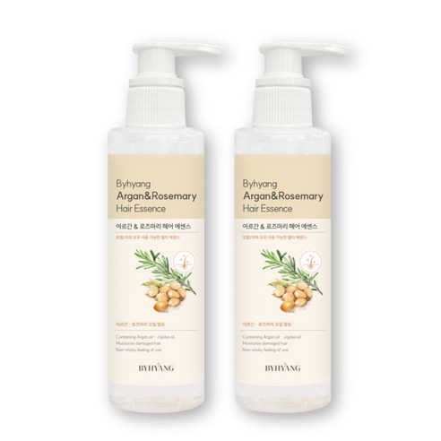 바이향 아르간&로즈마리 헤어에센스, 2개, 160ml