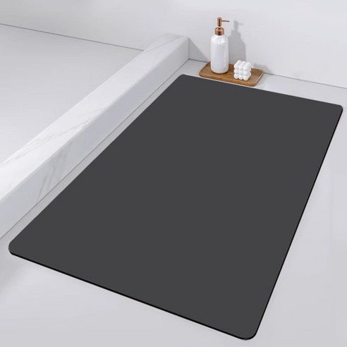 BALMITE 빨아쓰는 규조토 발매트 1+1, 직사각형(40×60cm), 차콜+차콜