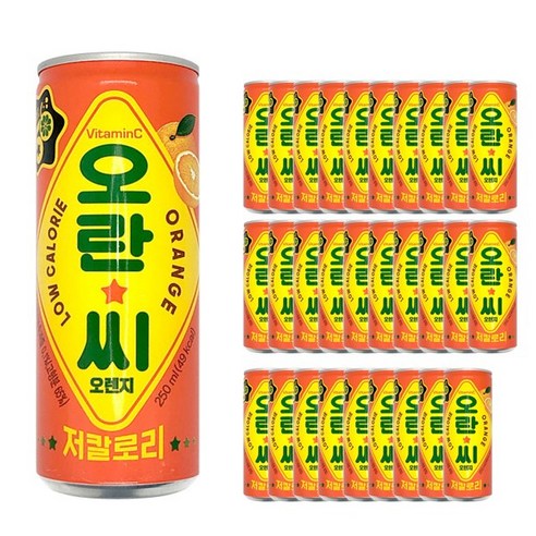 동아오츠카 오란씨 오렌지 음료캔음료, 250ml, 30캔