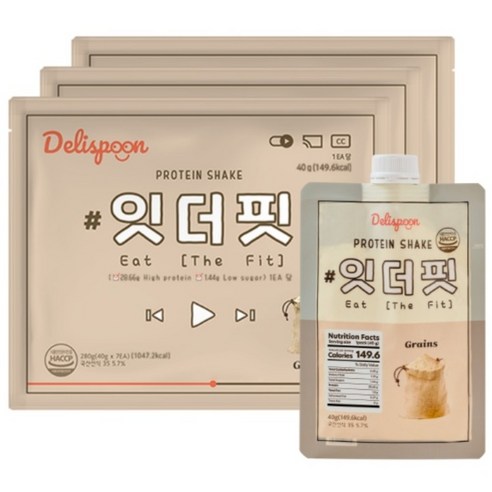 델리스푼 단백질 쉐이크 잇더핏 3주플랜, 280g, 3개