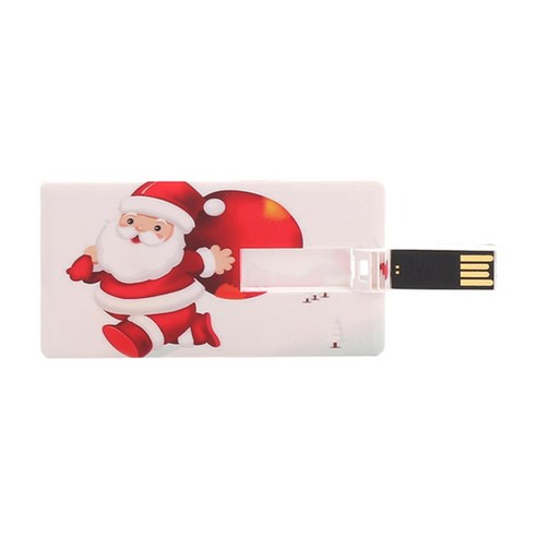 크리스마스 카드 USB 플래시 드라이브 엄지 드라이브 U 디스크 USB 드라이브 메모리 스틱, 83.5x52.2x3mm, 4GB, 금속