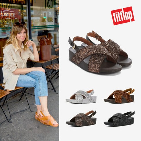 핏플랍 [공식판매] 루루 글리터 샌들 크로스 쉬머포일