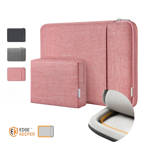 Inateck EdgeKeeper 360도 보호 13-15인치 노트북 파우치 케이스 핸드백 융쿠션 포함 MacBook Air Pro 와 호환되는 융쿠션